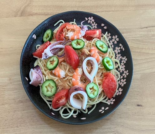 シーフード☆トマト冷製パスタ
