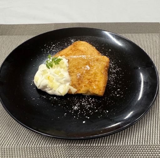 帆立とりんごのスイーツトースト